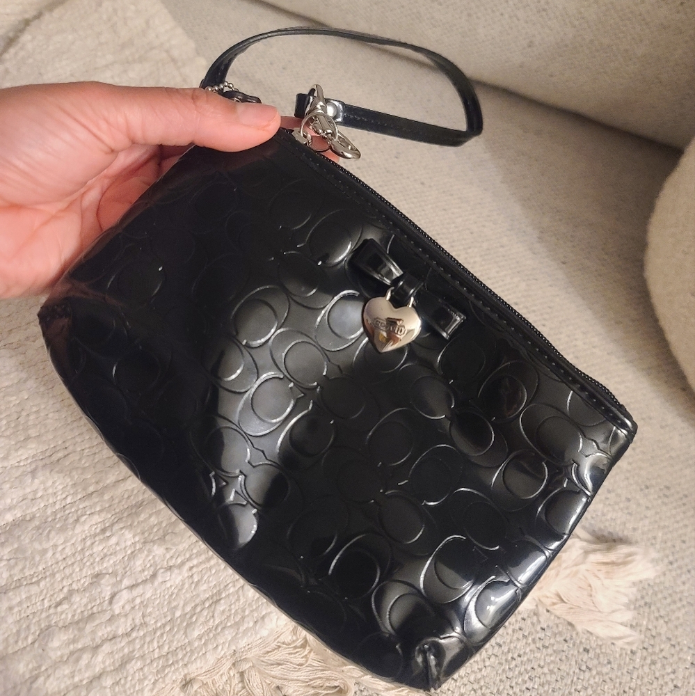 Patent Leather Coach Wristlet
